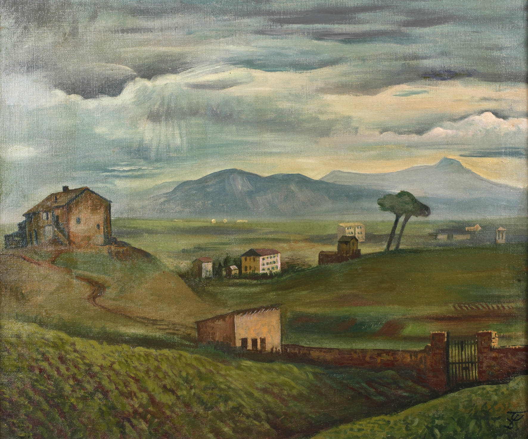 Wilhelm Dressler, ”Blick auf die Campagne”
