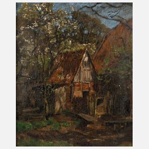 Carl Rodeck, einsame Kate am Weiher