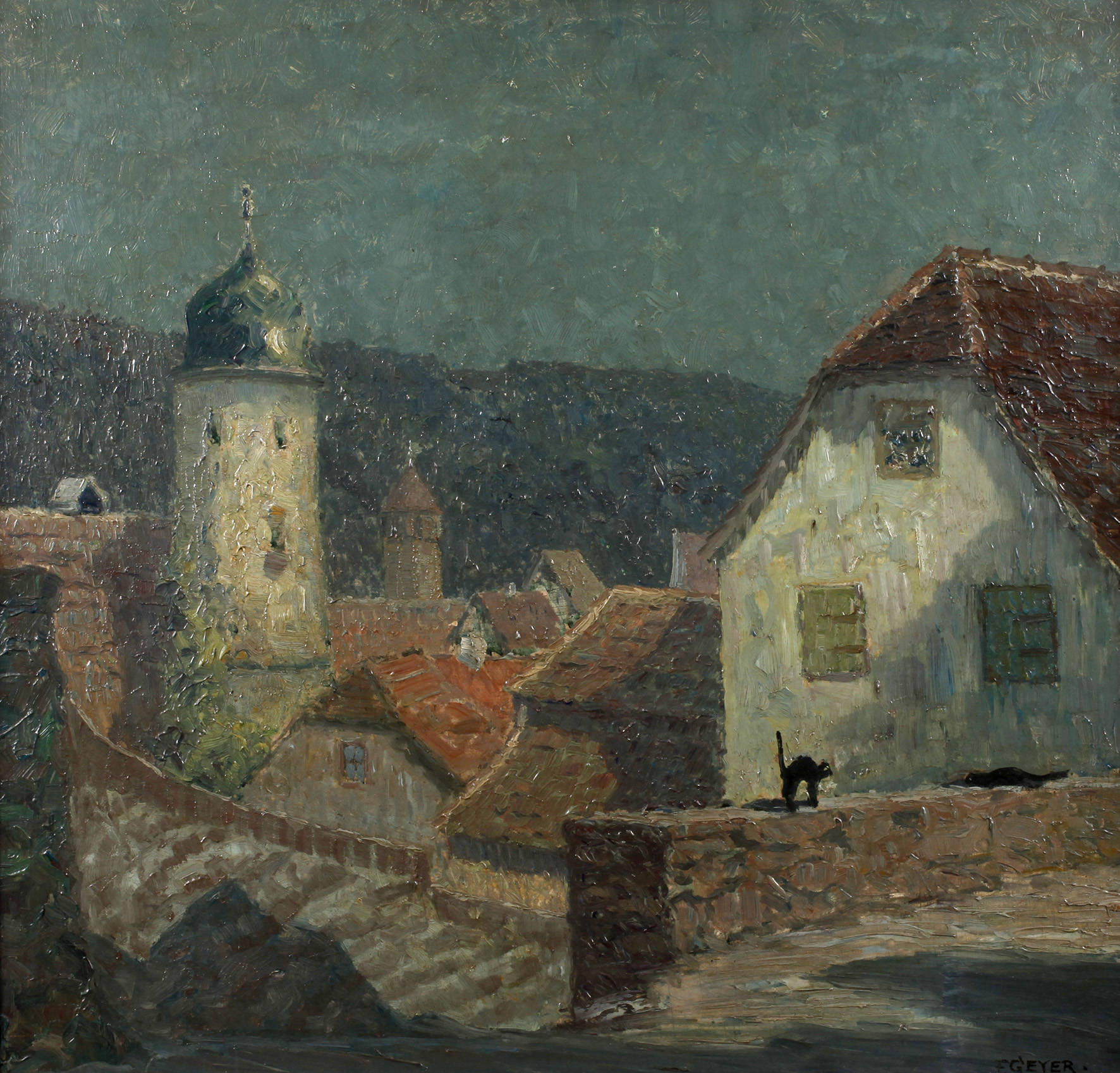 Fritz Geyer, nächtliche Vedute