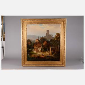 Joseph Haecke, romantische Stadtlandschaft