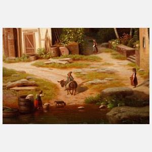 Joseph Haecke, romantische Stadtlandschaft