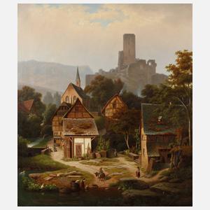 Joseph Haecke, romantische Stadtlandschaft