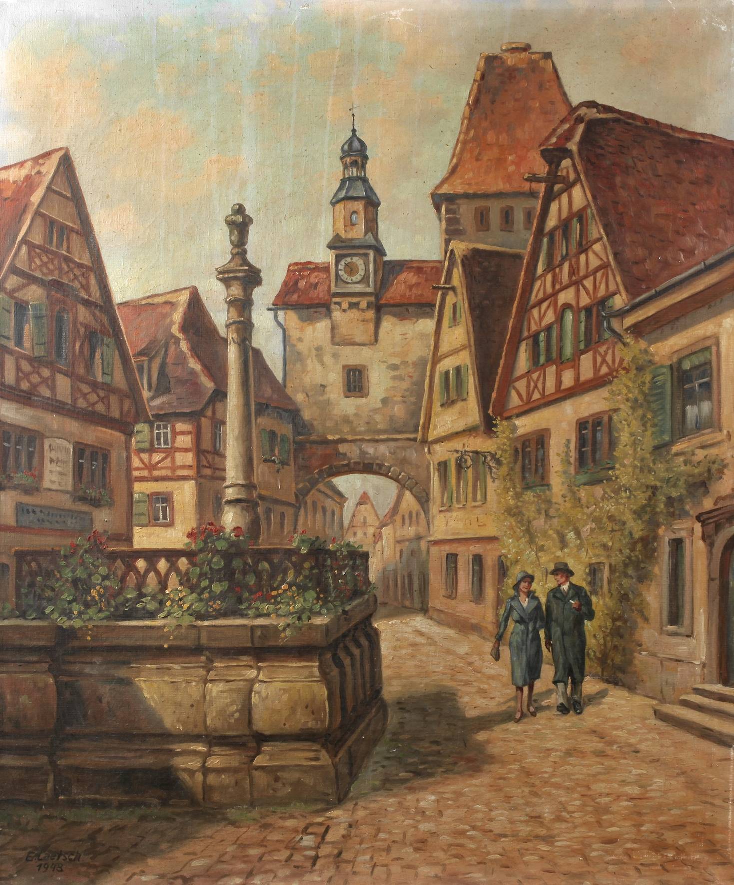 Eduard Laetsch, Ansicht Rothenburg ob der Tauber