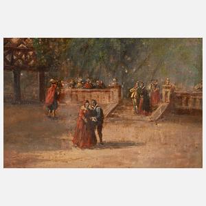 Robert, Gesellschaft vorm Schloss