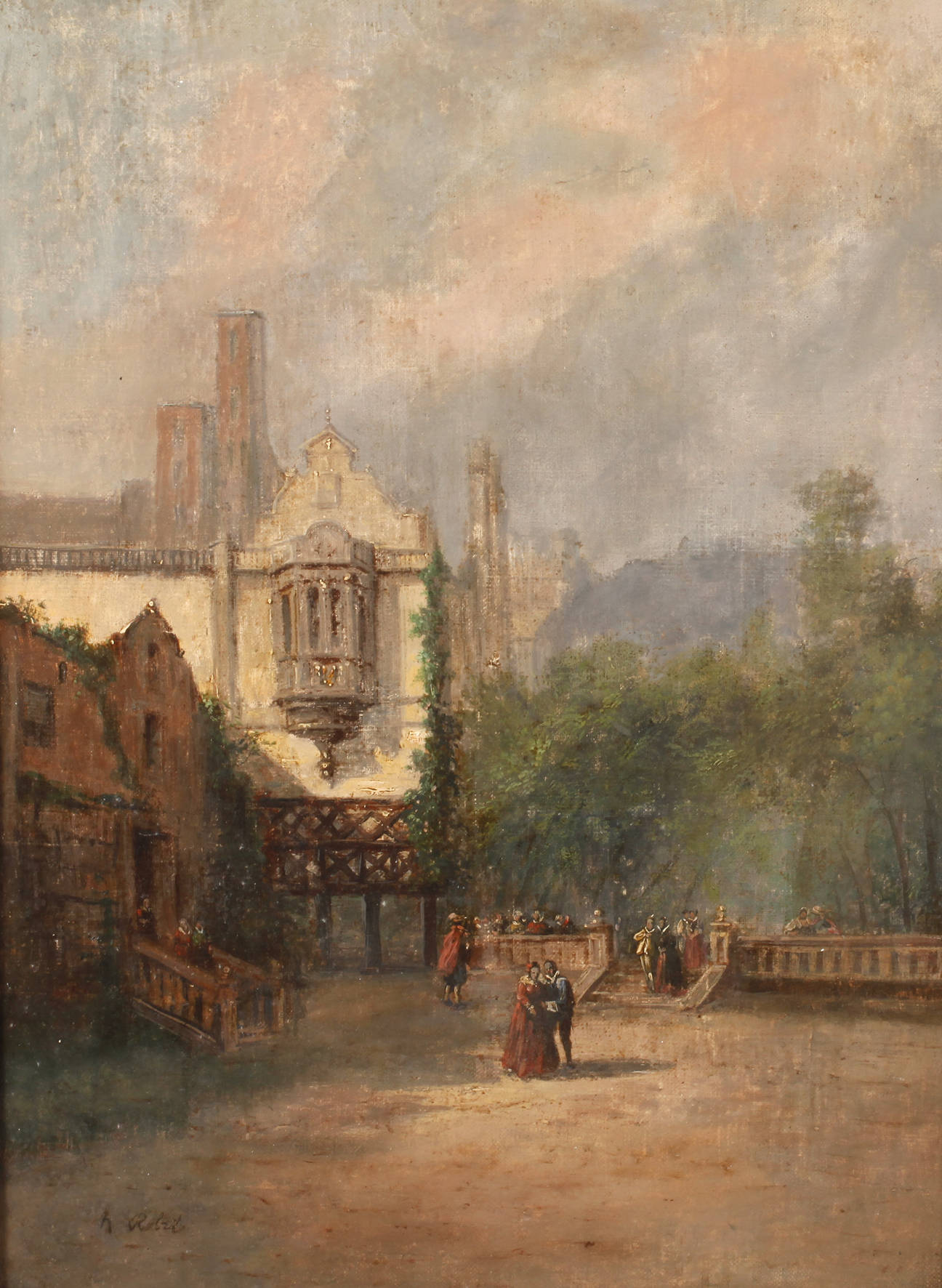 Robert, Gesellschaft vorm Schloss