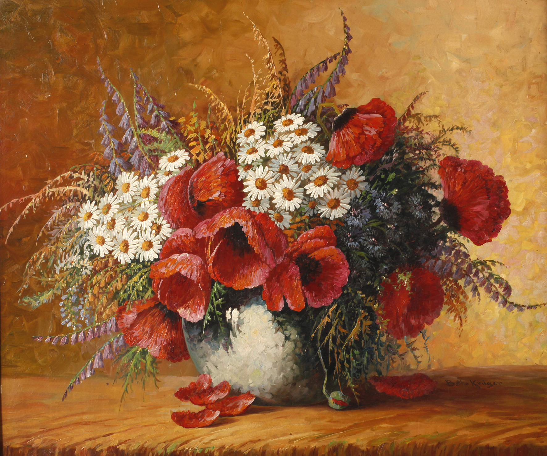 Botho Krüger, Feldblumenstillleben