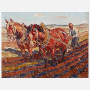 Willi Jennrich, pflügender Bauer