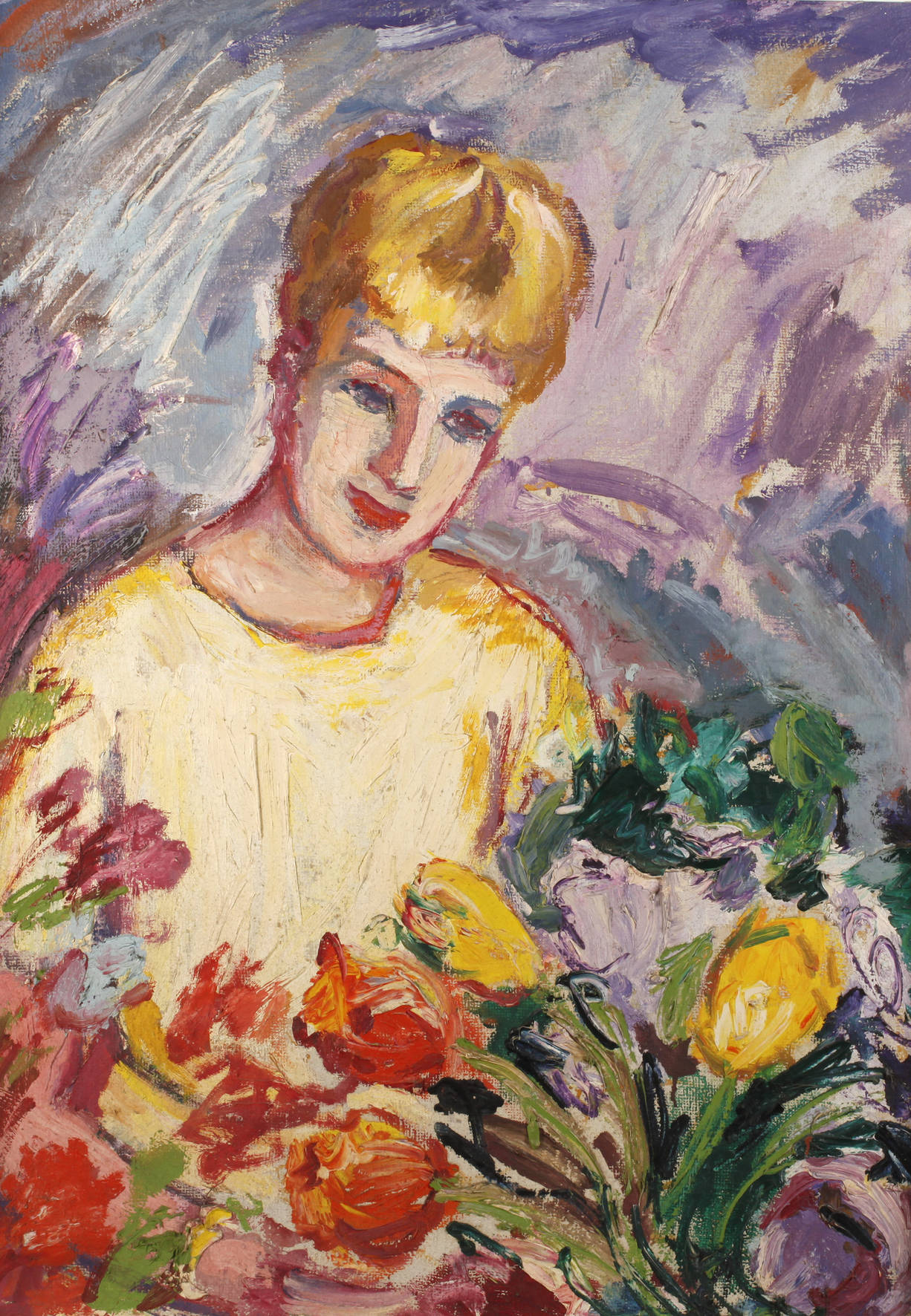 Albert Schellerer, ”Monika mit Tulpen”