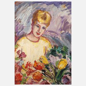 Albert Schellerer, ”Monika mit Tulpen”