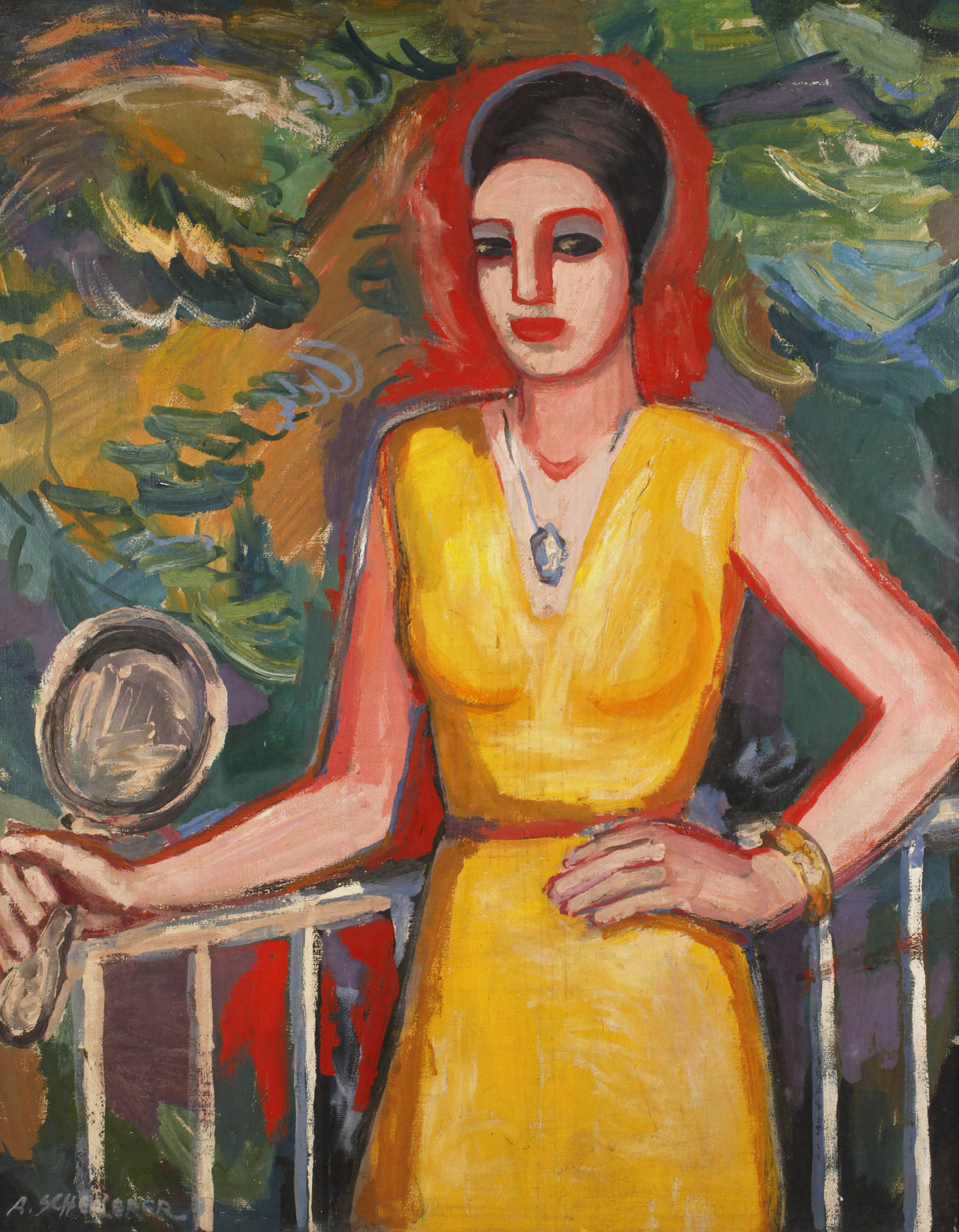 Albert Schellerer, ”Dame in Gelb”