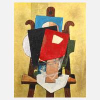 Abstrakte Komposition mit Staffelei111