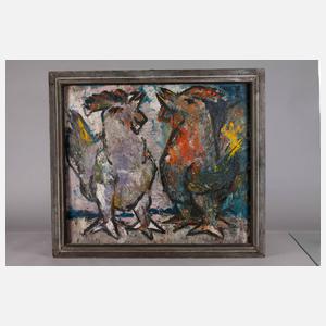 E. Schulz, zwei Hähne