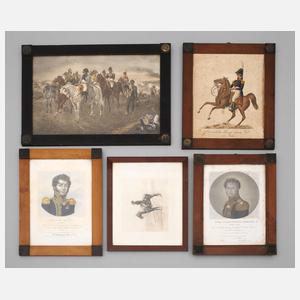 Fünf klassizistische Rahmen