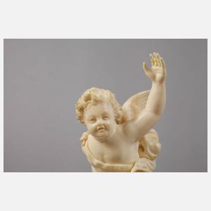 Figürliche Elfenbeinschnitzerei Hermes