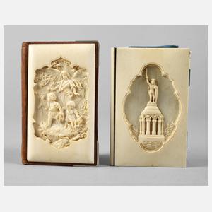 Notizbüchlein und Portemonnaie Elfenbein