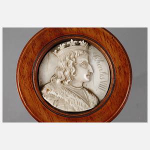 Paar Elfenbeinminiaturen