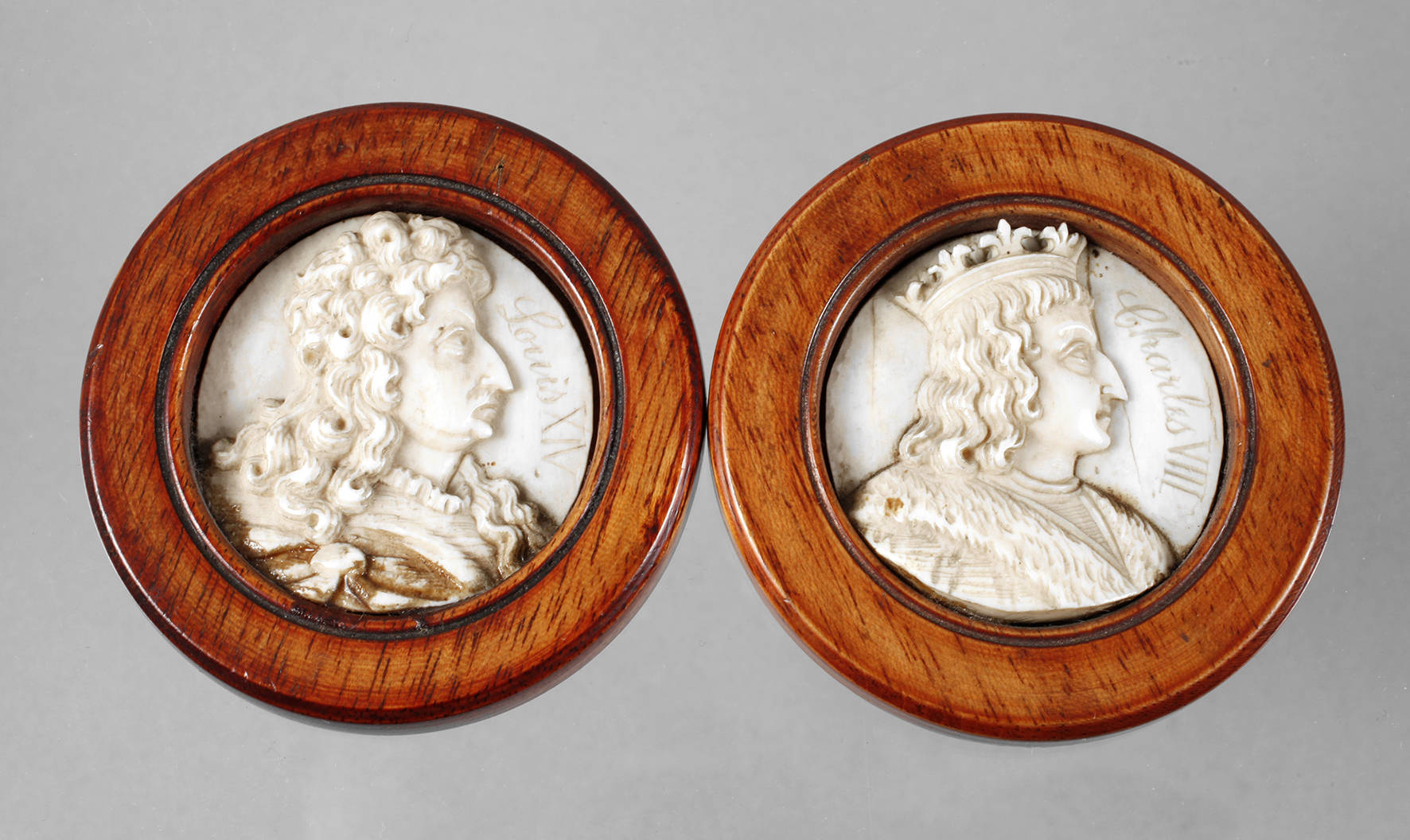 Paar Elfenbeinminiaturen