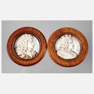 Paar Elfenbeinminiaturen