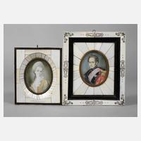 Zwei Elfenbeinminiaturen111