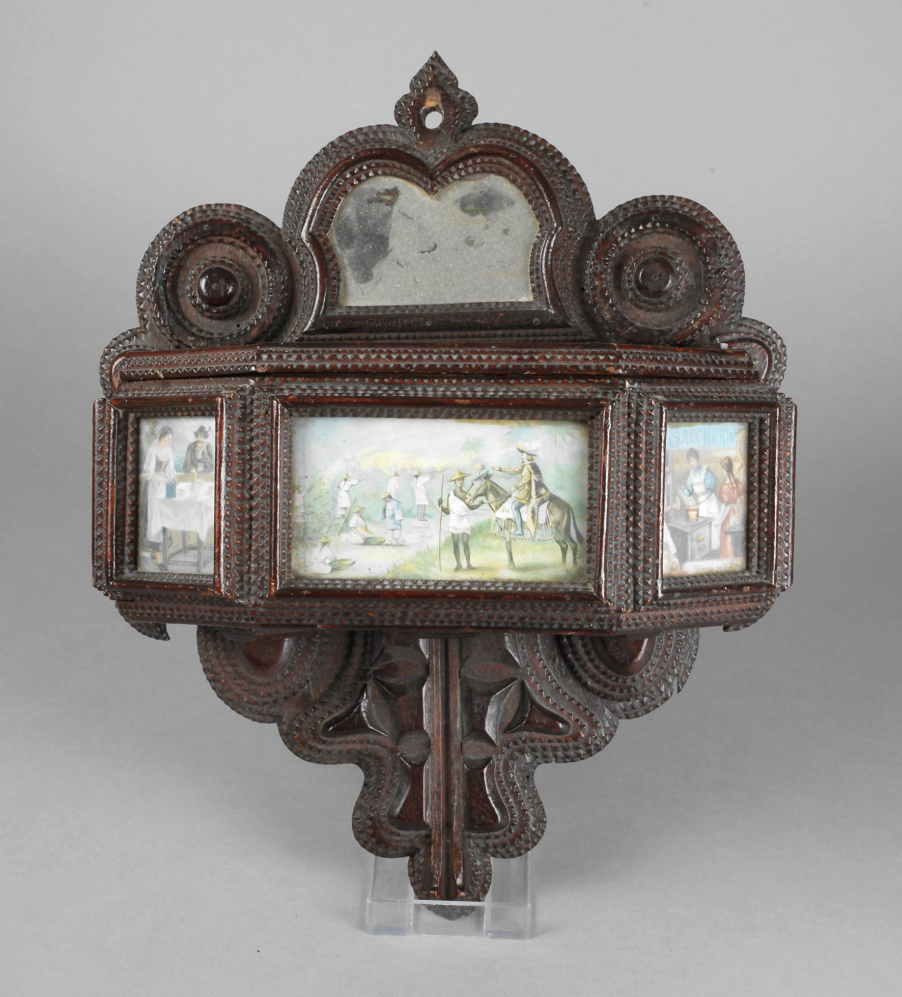 Wandkonsole Kerbschnitzerei