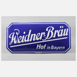 Emailschild Weidner-Bräu