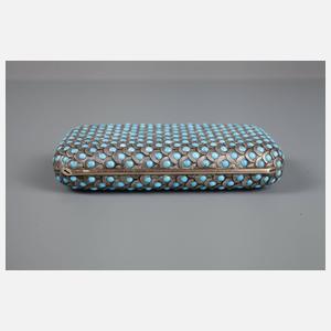 Feines Zigarettenetui mit Türkisen