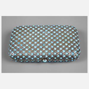 Feines Zigarettenetui mit Türkisen