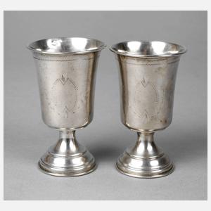 Zwei Wodkabecher Silber