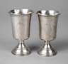 Zwei Wodkabecher Silber