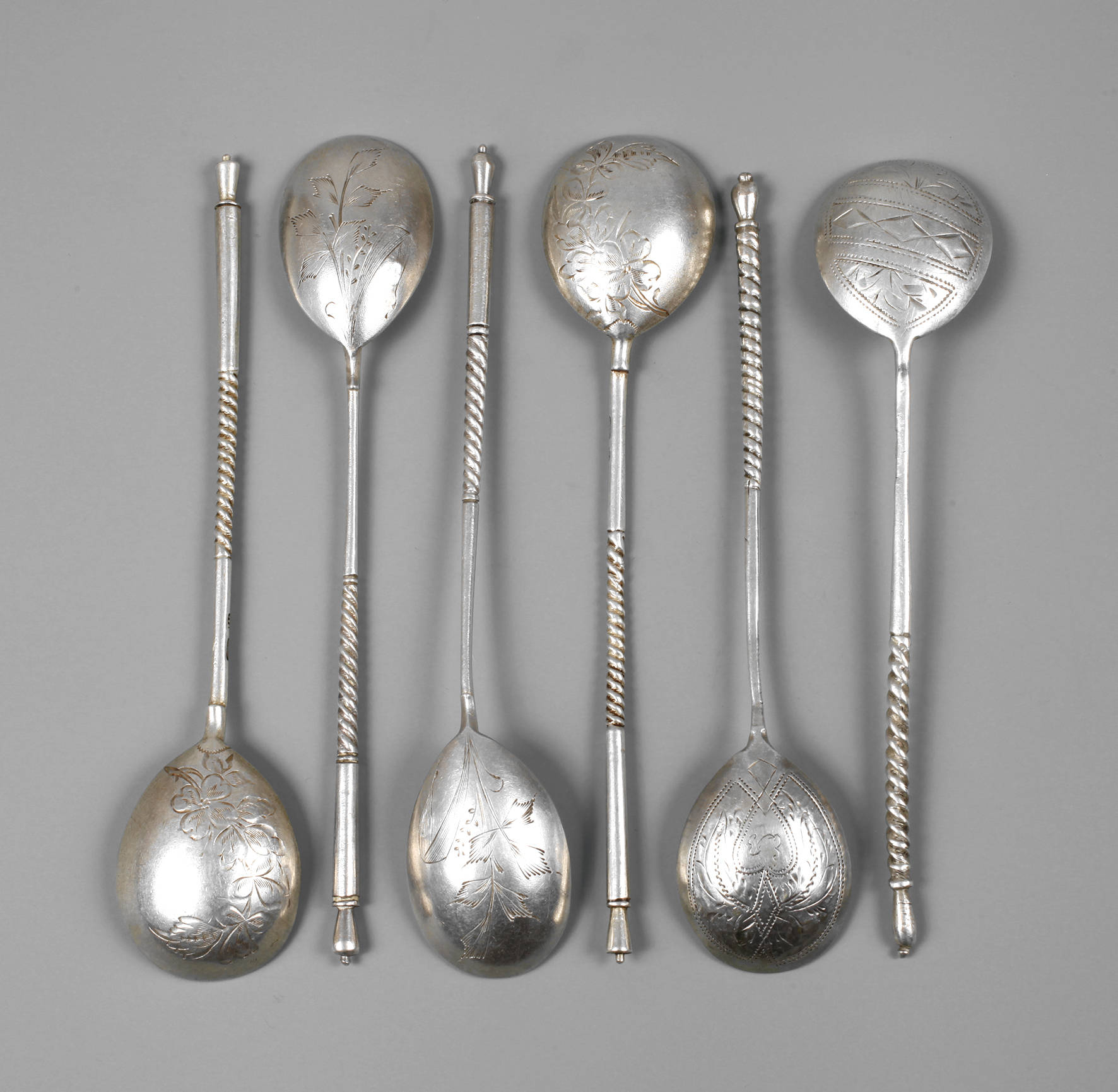 Russland sechs Löffel Silber