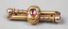 Russland Goldbrosche mit Rhodolith