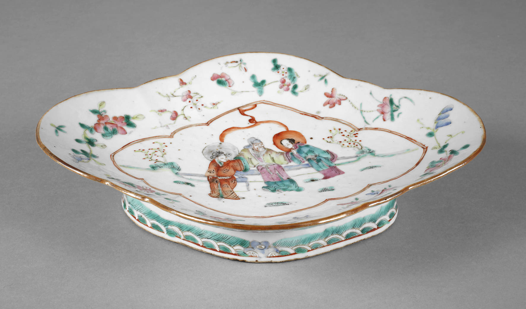 Fußschale Famille rose