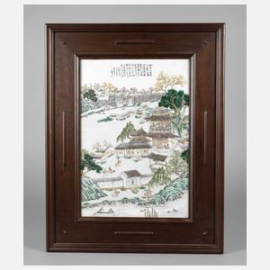 Große Porzellanbildplatte