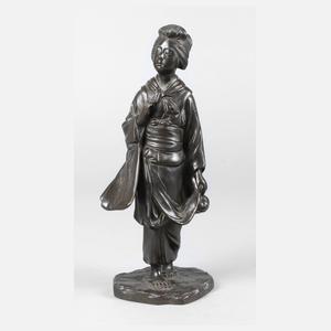Bronzeplastik Japanerin