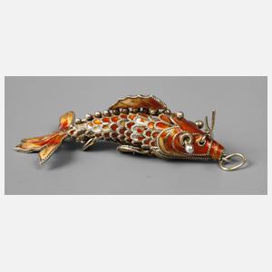 Silberfisch mit Email.