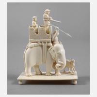 Tigerjagd Elfenbein111