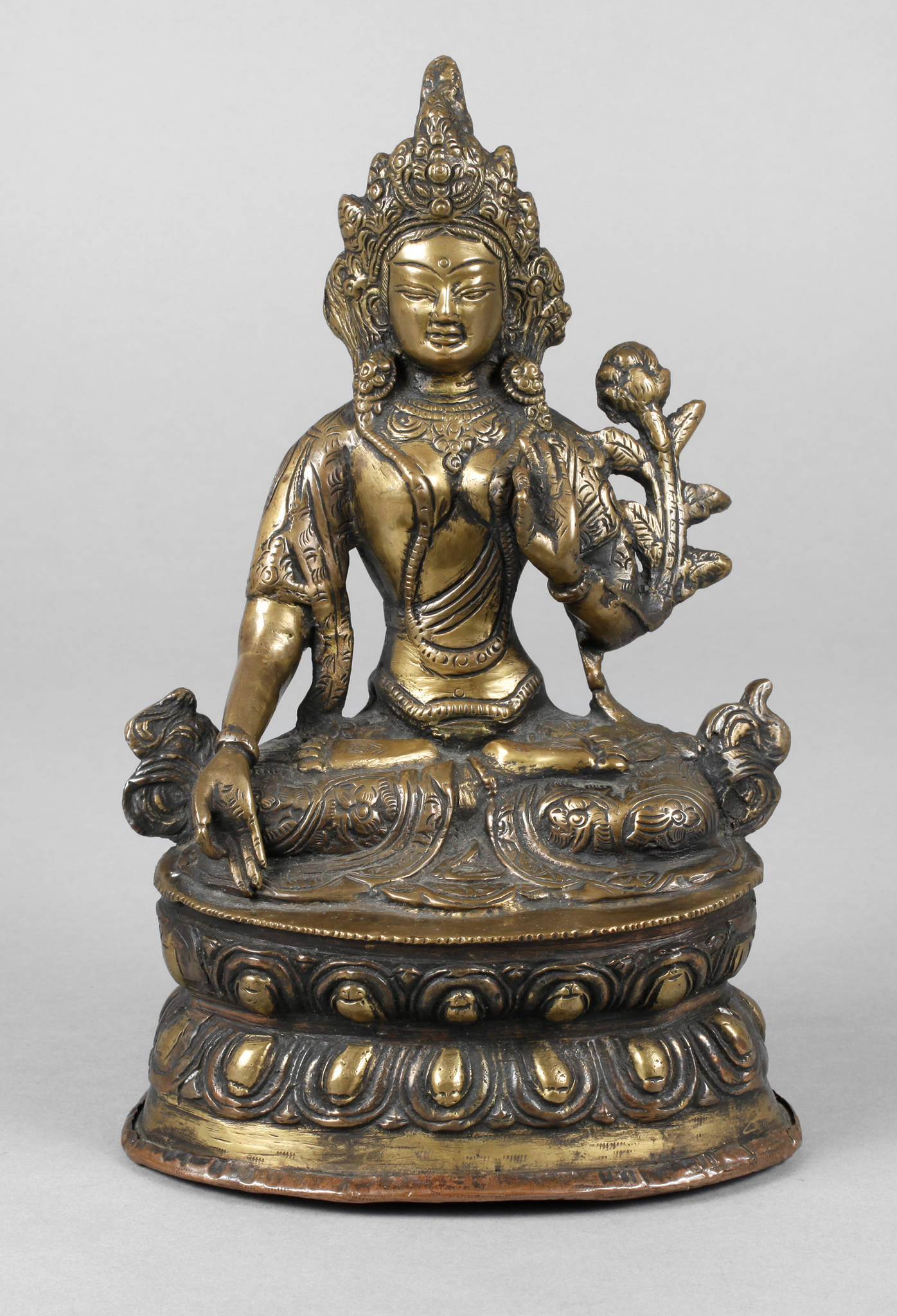 Bronzeplastik weiße Tara