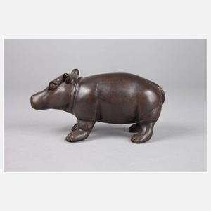 Tierplastik Nilpferd