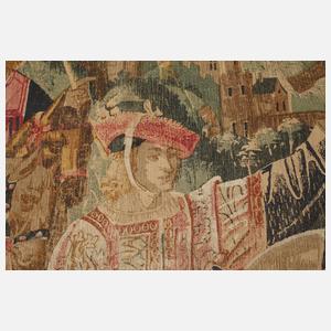 Wandteppich ”Le départ pour la chasse” (Abfahrt für die Jagd)