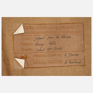 Wandteppich ”Le départ pour la chasse” (Abfahrt für die Jagd)