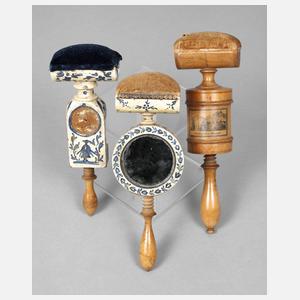 Drei Nadelkissen Biedermeier