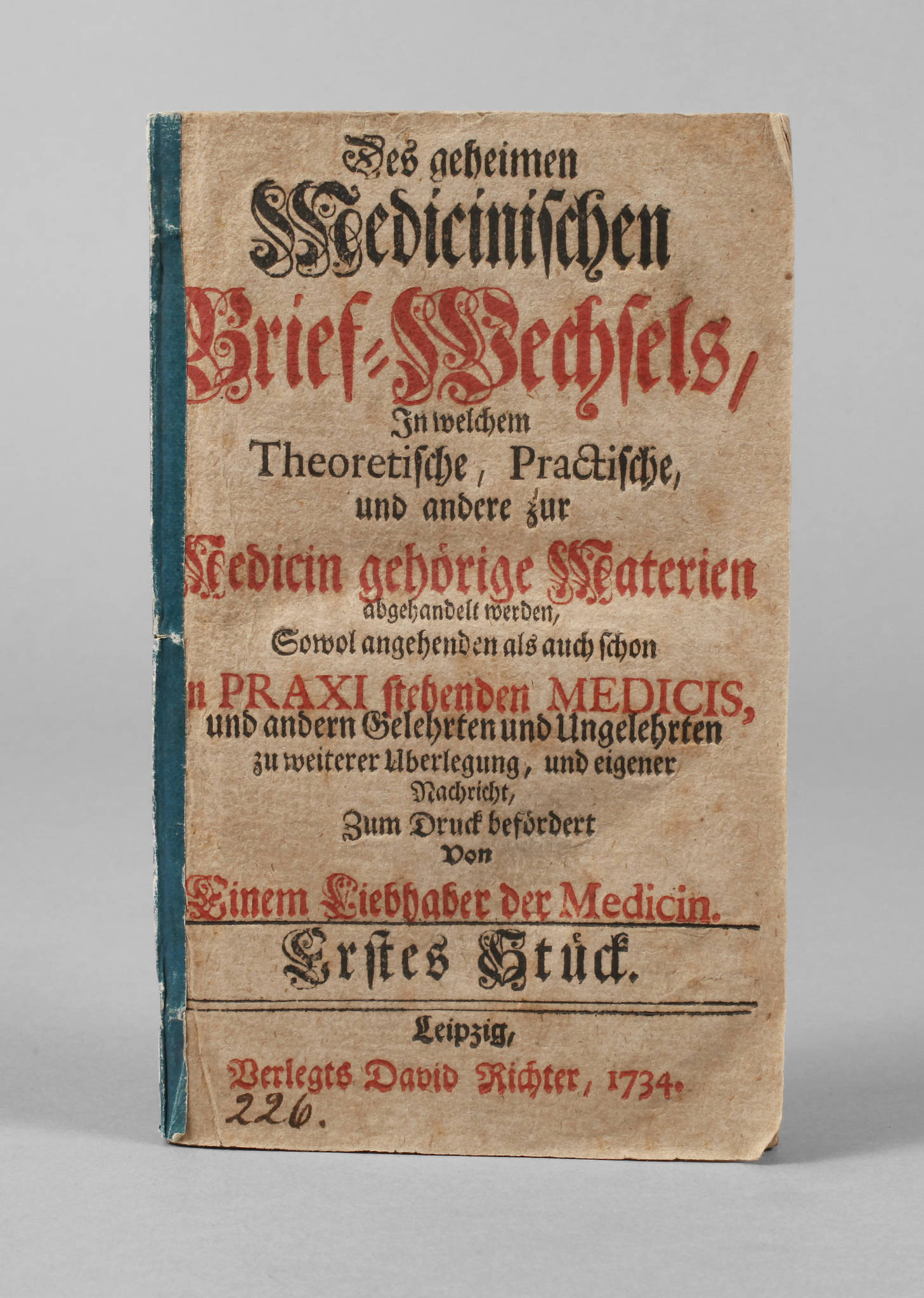 Medizinischer Briefwechsel 1734