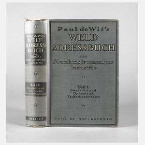Paul de Wit's Welt-Adressbuch