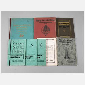 Sechs Kataloge Musikinstrumente Dölling