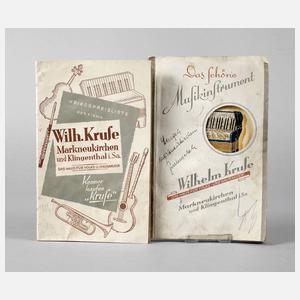 Zwei Kataloge Musikinstrumente Kruse