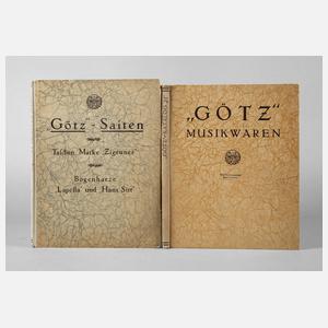 Zwei Kataloge Musikinstrumente ”Götz”