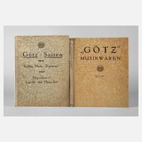 Zwei Kataloge Musikinstrumente ”Götz”111