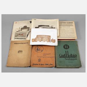 Konvolut Möbelkataloge und Fachzeitschriften