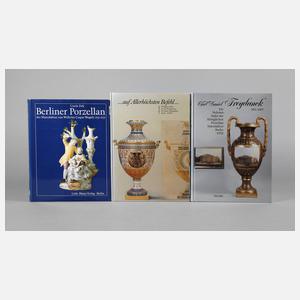 Drei Fachbücher Berliner Porzellan