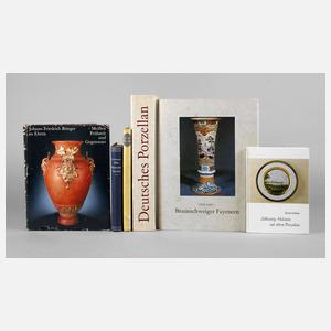 Konvolut Fachliteratur Fayencen/Porzellan